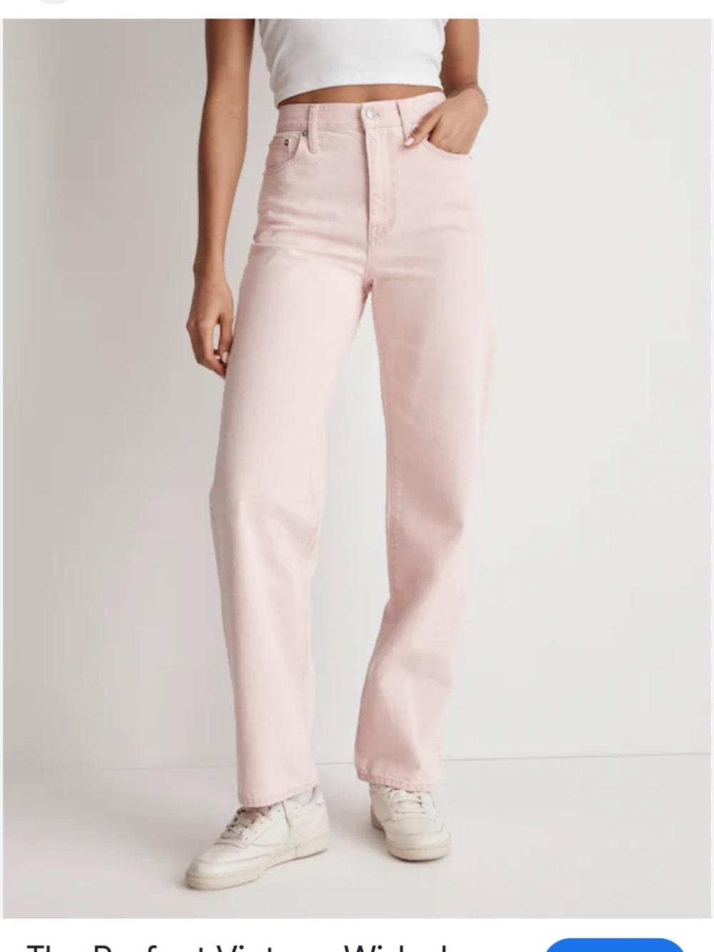 Madewell the perfect‎ Vintage Wide-Leg Jeans in Light Pink 26